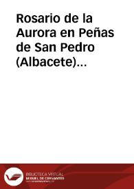 Rosario de la Aurora en Peñas de San Pedro (Albacete)