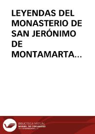 LEYENDAS DEL MONASTERIO DE SAN JERÓNIMO DE MONTAMARTA (ZAMORA)