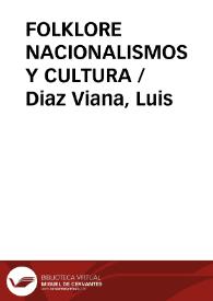 FOLKLORE NACIONALISMOS Y CULTURA
