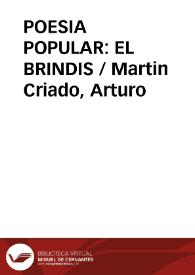 POESIA POPULAR: EL BRINDIS