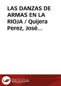 LAS DANZAS DE ARMAS EN LA RIOJA