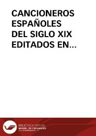 CANCIONEROS ESPAÑOLES DEL SIGLO XIX EDITADOS EN EUROPA. LA OBRA DE A. FOUQUIER