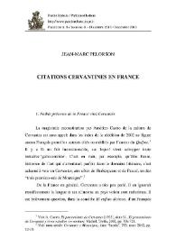 Citations cervantines en France