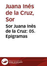 Sor Juana Inés de la Cruz: 05. Epigramas