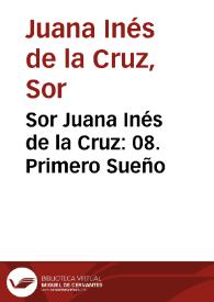 Sor Juana Inés de la Cruz: 08. Primero Sueño