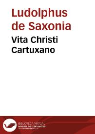 Vita Christi Cartuxano