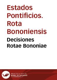 Decisiones Rotae Bononiae