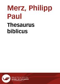 Thesaurus biblicus