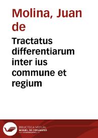 Tractatus differentiarum inter ius commune et regium