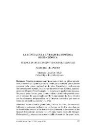 La ciencia en la literatura española decimonónica