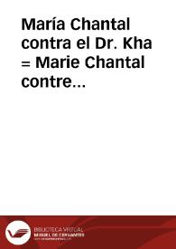 María Chantal contra el Dr. Kha = Marie Chantal contre le docteur Kha (1965). Ficha técnica