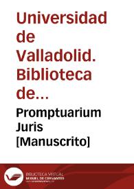 Promptuarium Juris [Manuscrito]