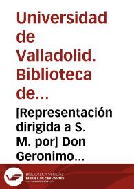 [Representación dirigida a S. M. por] Don Geronimo Francisco Mier del Tojo, Don Juan de Cordova Laso de la Vega ... del horden de calattrava, Don Miguel Velez de Larrea, del horden de Santiago y consortes, Priores y consules que han sido del consulado y comercio de cargadores a Indias de la ciudad de Sevilla ... desde ... 1689 ... hasta ... 1705 [solicitando que difiera un articulo de la Real Junta que determina proseguir una causa contra ellos]