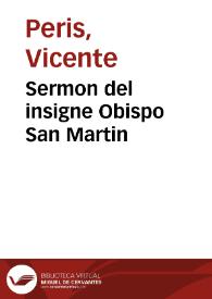 Sermon del insigne Obispo San Martin