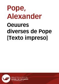 Oeuures diverses de Pope [Texto impreso]