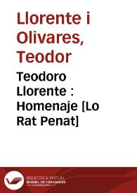 Teodoro Llorente : Homenaje [Lo Rat Penat]