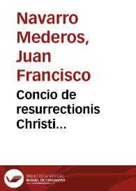 Concio de resurrectionis Christi...