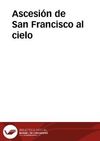 Ascesión de San Francisco al cielo