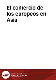 El comercio de los europeos en Asia