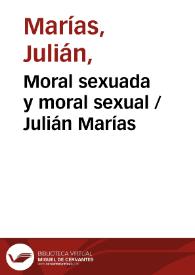 Moral sexuada y moral sexual