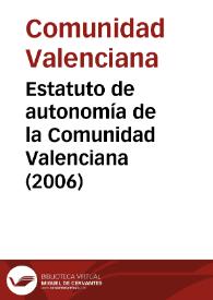 Estatuto de autonomía de la Comunidad Valenciana (2006)
