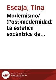 Modernismo/(Post)modernidad: La estética excéntrica de Agustini