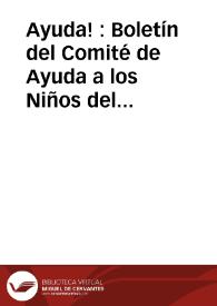 Ayuda! : Boletín del Comité de Ayuda a los Niños del Pueblo Español