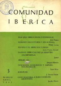 Comunidad ibérica : publicación bimestral. Año II, núm. 3, marzo-abril 1963