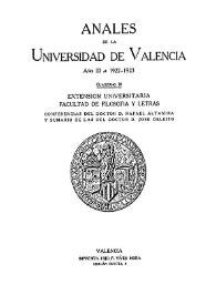 Direcciones fundamentales de la Historia de España en el siglo XIX : conferencias dadas en la Universidad de Valencia
