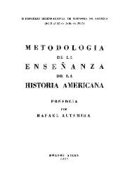 Metodología de la enseñanza de la historia americana