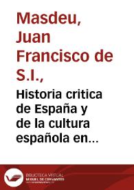 Historia critica de España y de la cultura española en todo genero