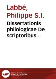 Dissertationis philologicae De scriptoribus ecclesiasticis quos attigit ... Roberto Bellarminus, tomus secundus