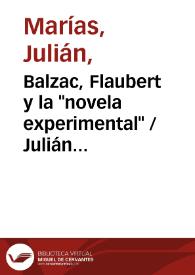 Balzac, Flaubert y la 