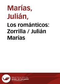 Los románticos: Zorrilla