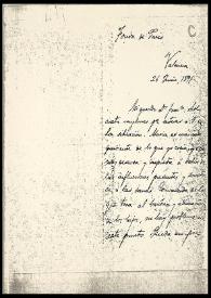 Carta de Rafael Altamira a Francisco Giner de los Ríos. Valencia, 26 de junio de 1891