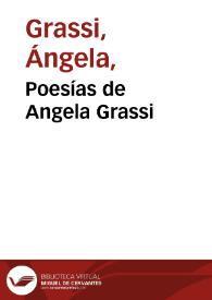 Poesías de Angela Grassi