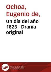 Un día del año 1823 : Drama original