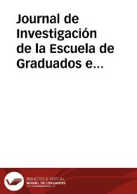 Journal de Investigación de la Escuela de Graduados e Innovación