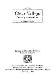 César Vallejo: crítica y contracrítica
