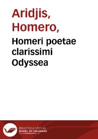 Homeri poetae clarissimi Odyssea