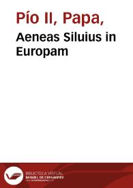 Aeneas Siluius in Europam
