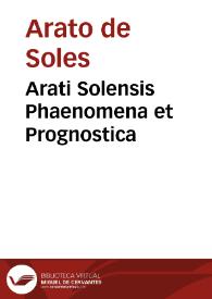 Arati Solensis Phaenomena et Prognostica