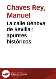 La calle Génova de Sevilla : apuntes históricos