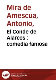 El Conde de Alarcos : comedia famosa