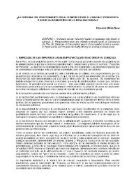 ¿La reforma del procedimiento penal siempre desde el cubículo tecnocrata o desde el diagnóstico de la realidad social?