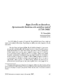 Rojas Zorrilla en Barcelona. Aproximación histórica a la cartelera teatral (1718-1900)