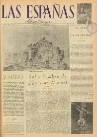 Las Españas : revista literaria (México, D.F.). Año IV, núm. 11, 29 de enero de 1949