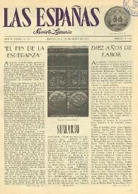 Las Españas : revista literaria (México, D.F.). Año VI, núm. 19-20, 29 de mayo de 1951