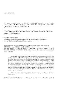 La temporalidad en la poesía de Juan Ramón Jiménez y Octavio Paz