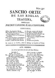 Sancho Ortiz de las Roelas : tragedia